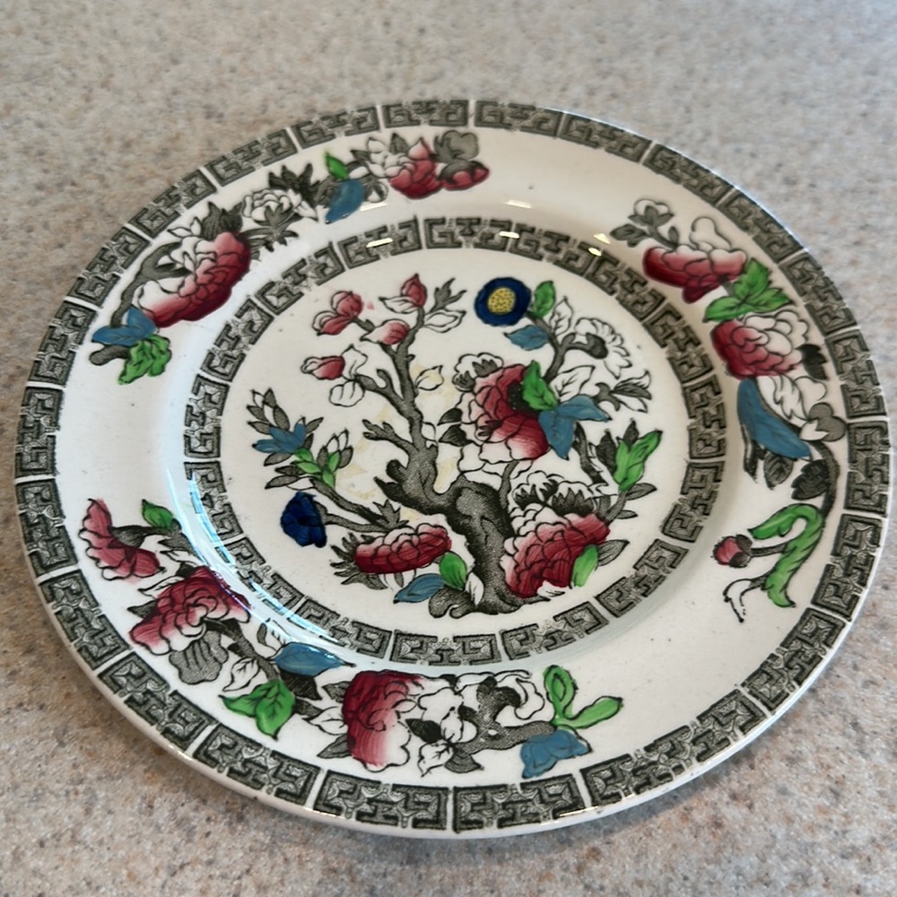 Johnson Brothers vintage pattern Indian tree dessert/bread Ironstone plates - Picture 3 of 5